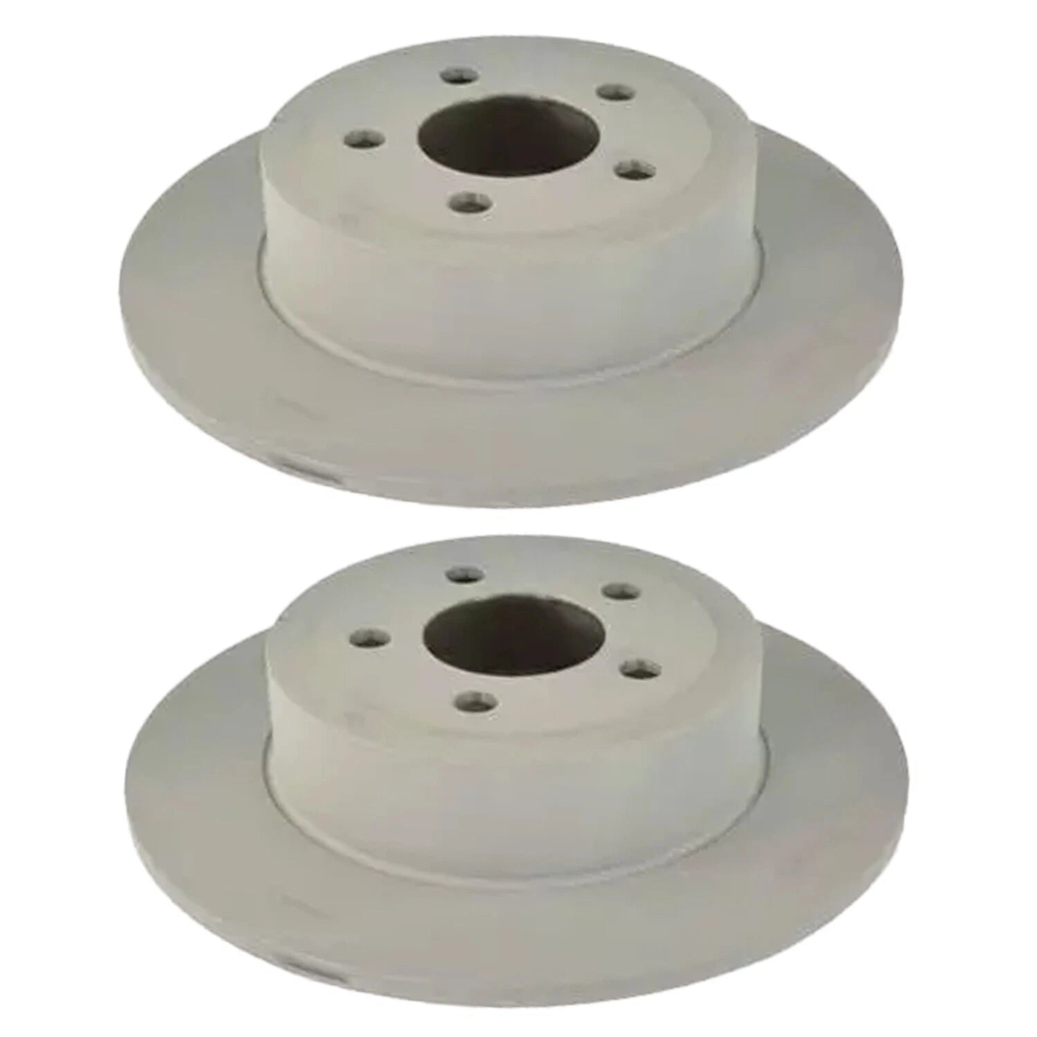 Set of 2 Rear Solid Disc Brake Rotors for Chrysler 300, Charger, Magnum (2005–2010)