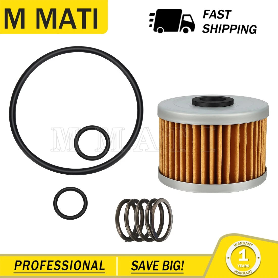 Oil Filter & O-Ring & Spring for Honda TRX300 TRX300FW TRX300EX TRX400FW TRX250R (1993–2006)