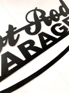 Vintage Hot Rod Garage Metal Sign Script for Universal (No Year)