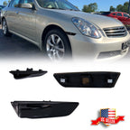 Smoked Front Bumper Side Marker Signal Lights for Infiniti G35 Coupe (2003–2007)