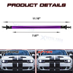 Purple Bumper Lip Splitter Strut Rod Tie Support Bar for Dodge (7.87")