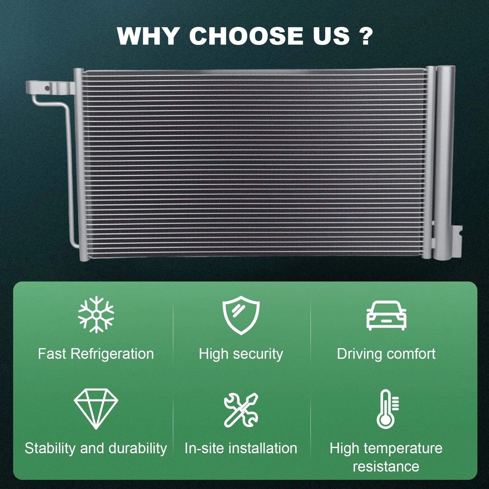 Aluminum AC Condenser for Ford Focus (2015–2018)