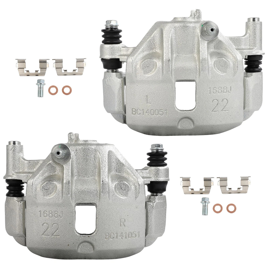 Set of 2 Front Brake Calipers for Hyundai Accent, Excel