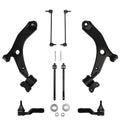 Set of 2 Front Lower Control Arms Tie Rods Sway Bars for Mazda 3 (2004–2009)