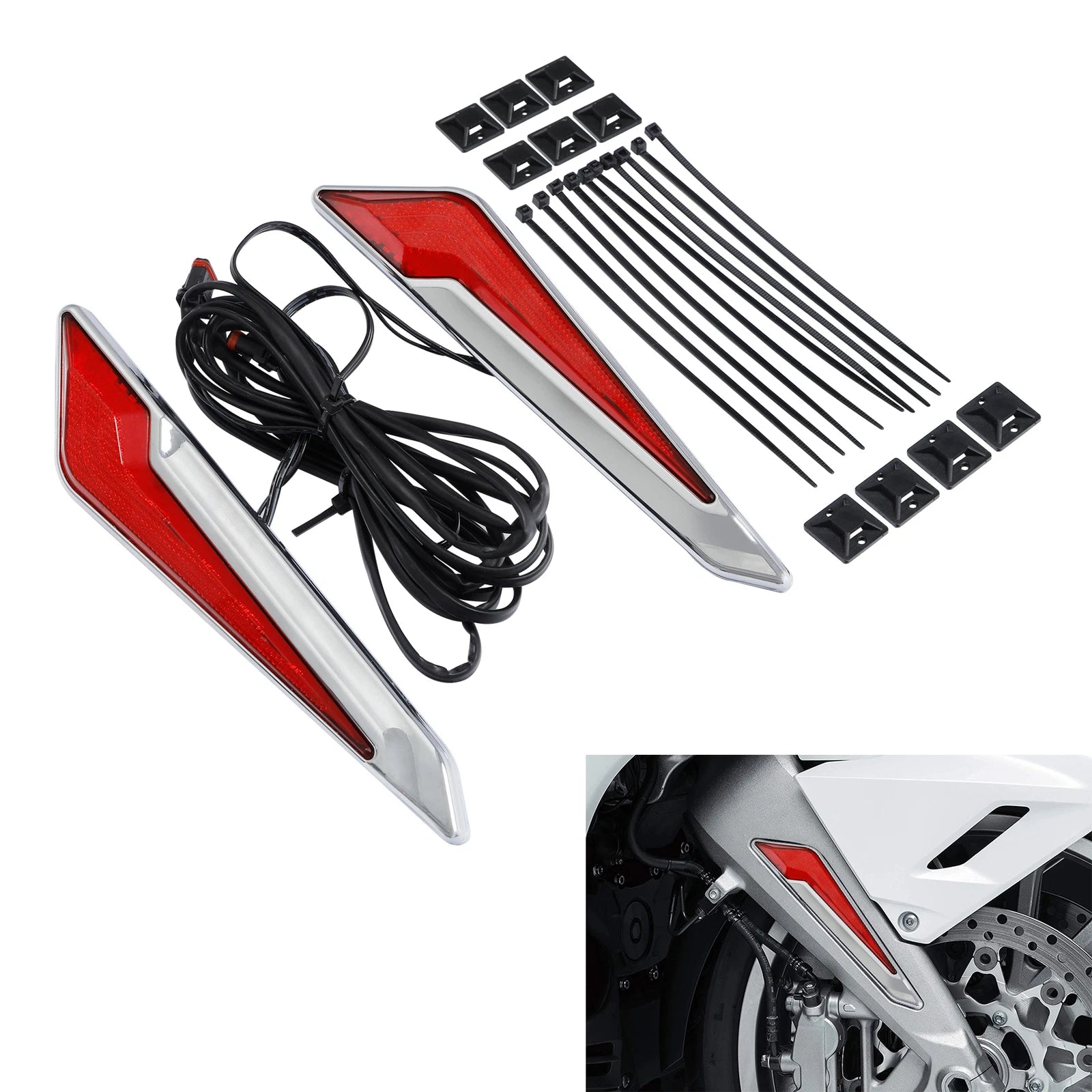 LED Front Brake Fork Mount Lights for Honda Goldwing 1800 (2018–2025)