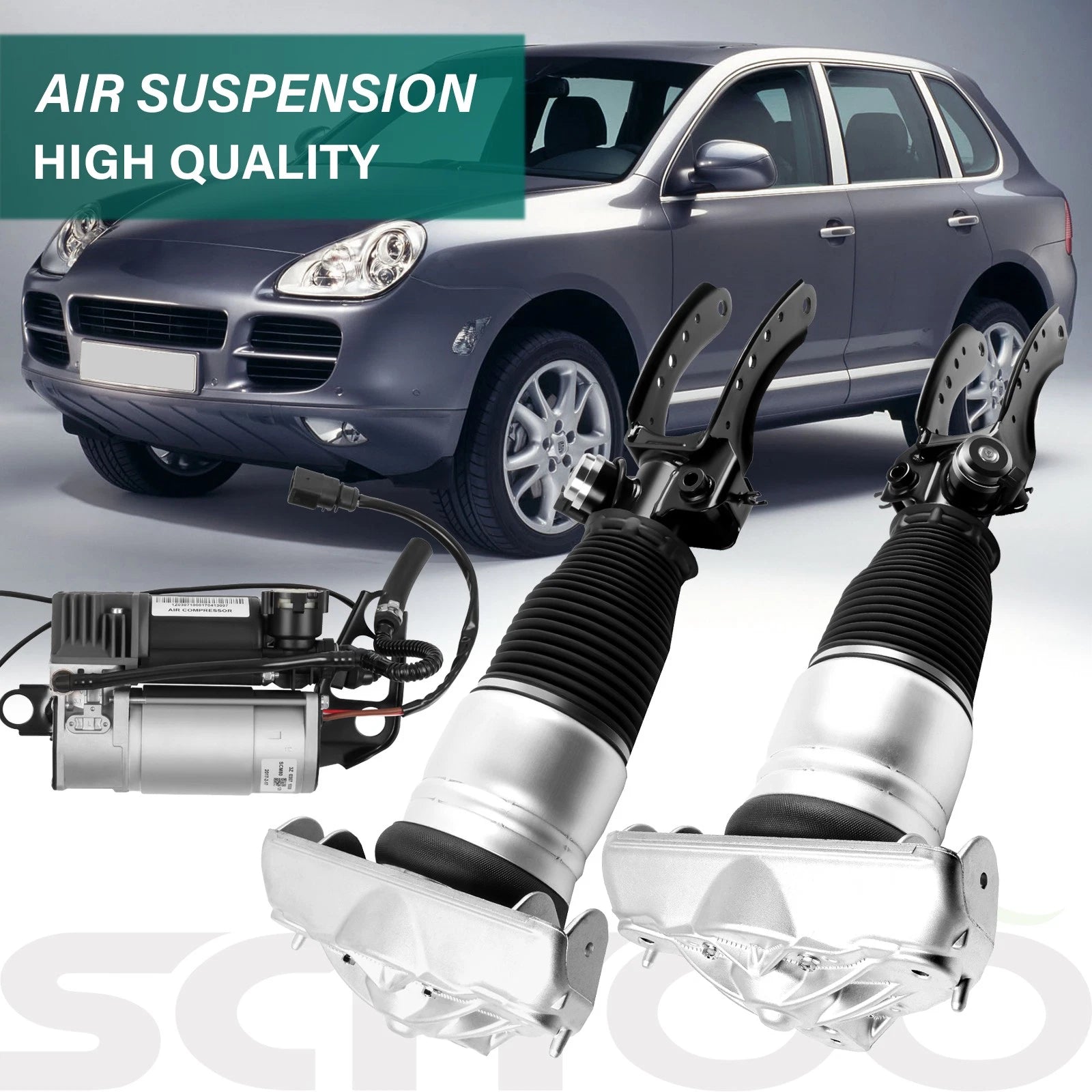 Front Air Suspension Strut Compressor for Audi Q7 Cayenne Turbo Touareg (2007–2019)