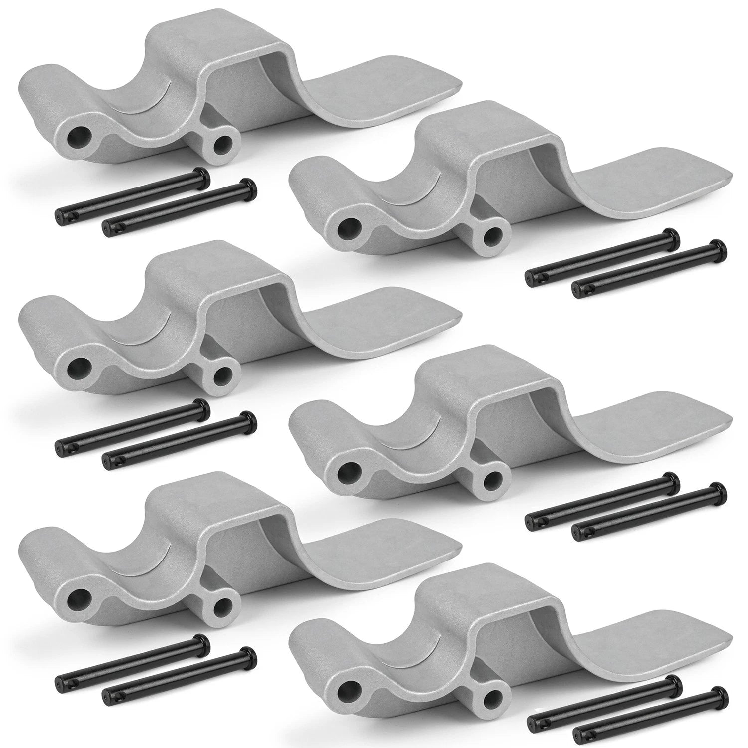 Set of 6 Easy-Off Aluminum Tarp Stops with 12 Clevis Pins 1705775