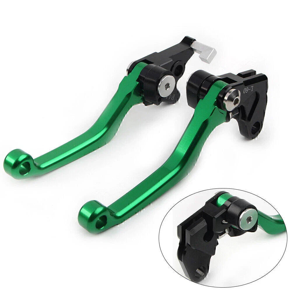 CNC Green Pivot Dirt Clutch Brake Levers for Kawasaki KLX250 D-Tracker (1993-1997)