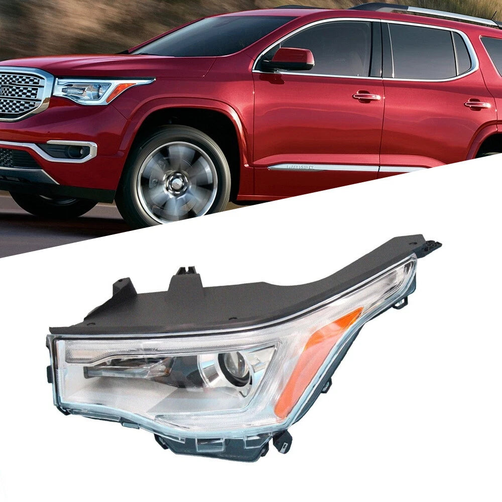 Headlight for GMC Acadia SL (2017–2019) Chrome Clear Left Driver Side