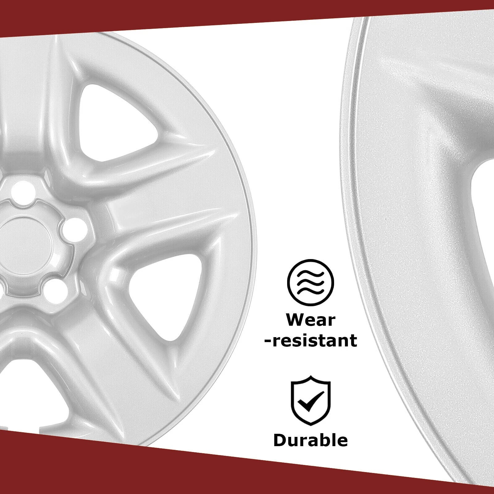 Set of 4 Wheel Hub Caps for Toyota RAV4 (2006–2012) 17" Silver Full Rim
