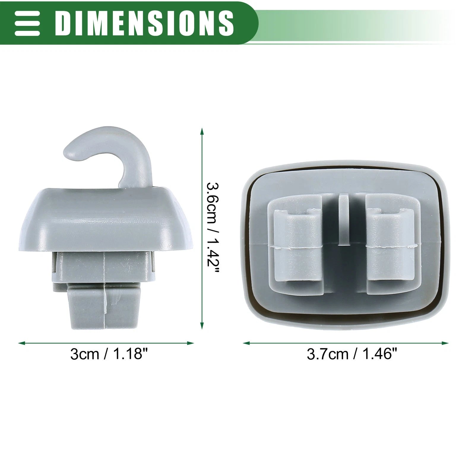 Sun Visor Holder Clip for Audi A6 Quattro (1998–2005) No. 4B0857562 Gray