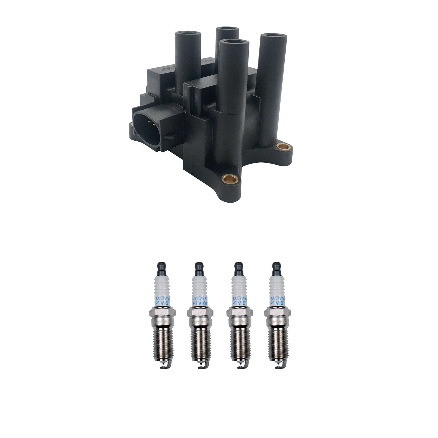 Ignition Coil & Denso Platinum Spark Plugs Kit for Contour Escape (1995–2002)