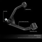 Set of 2 Front Upper Tubular Control Arms + Ball Joints for Ram 1500 (2019–2022)