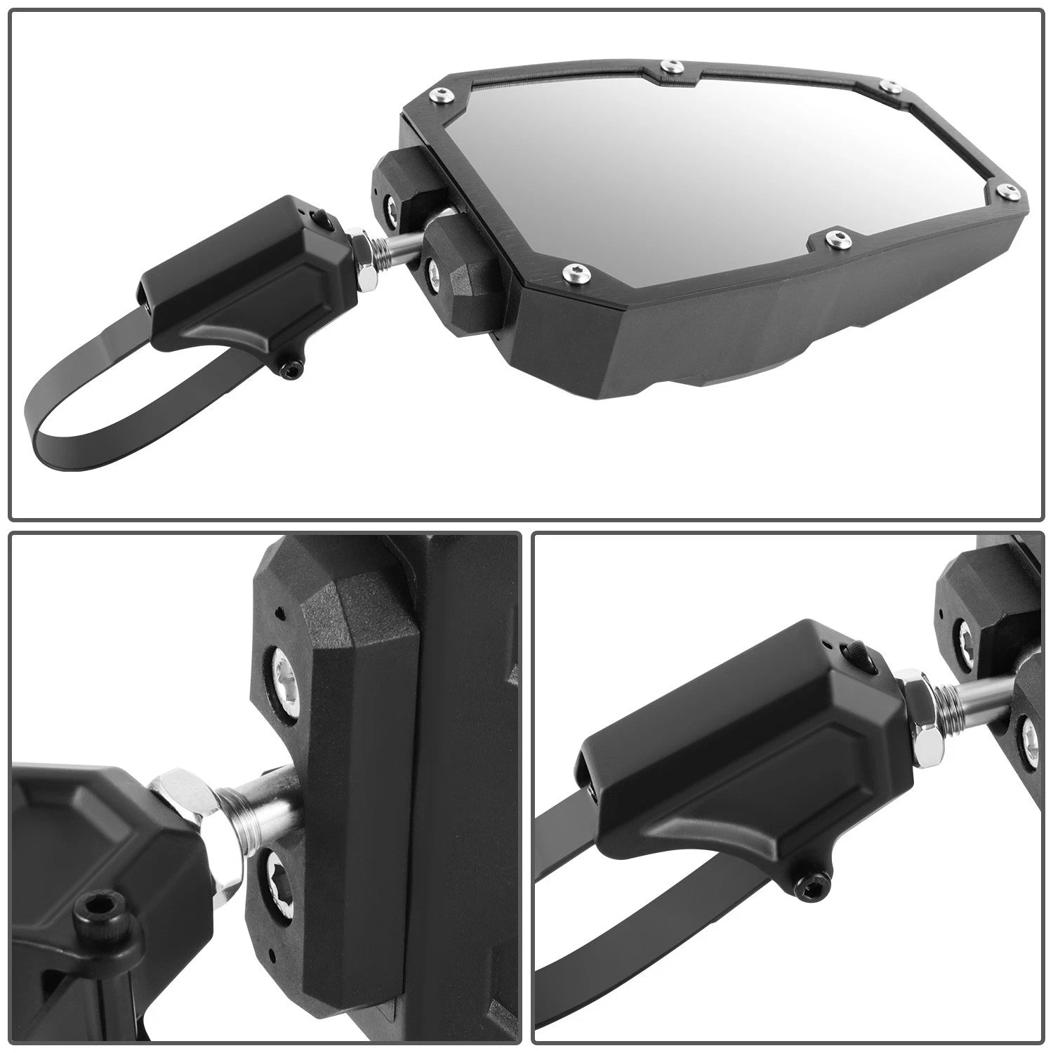 2" Adjustable Sideview Mirrors for Universal UTV Roll Cage Bar Mount