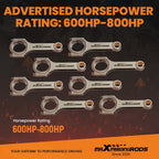 Set of 6.125" H Beam Connecting Rods for Chevy Small Block LS