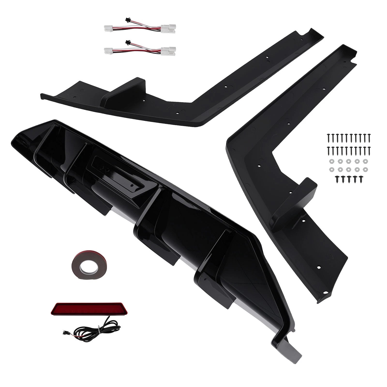 Black PP Sport Kit Rear Extension Diffuser Lip for Hyundai Elantra (2021–2023)
