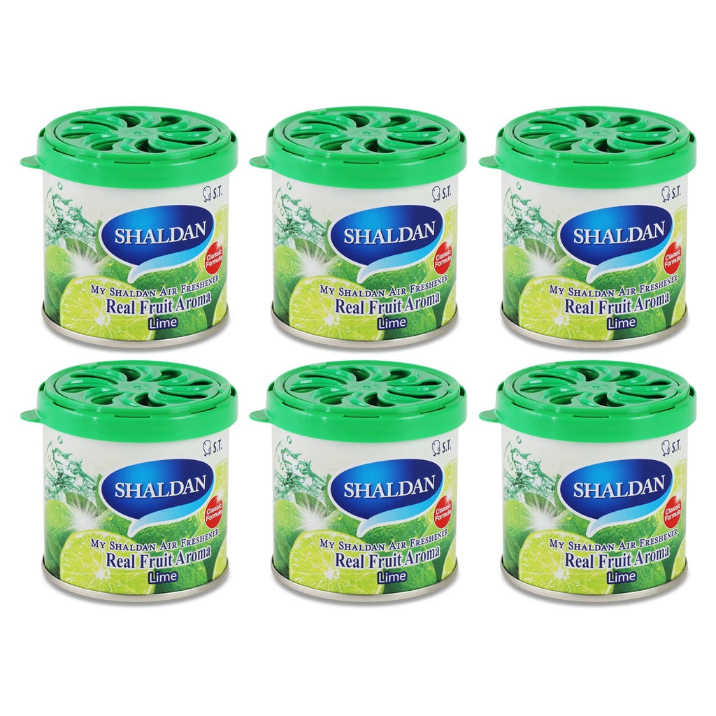 Set of 6 My Shaldan 80g Lime Limonene Gel Air Fresheners