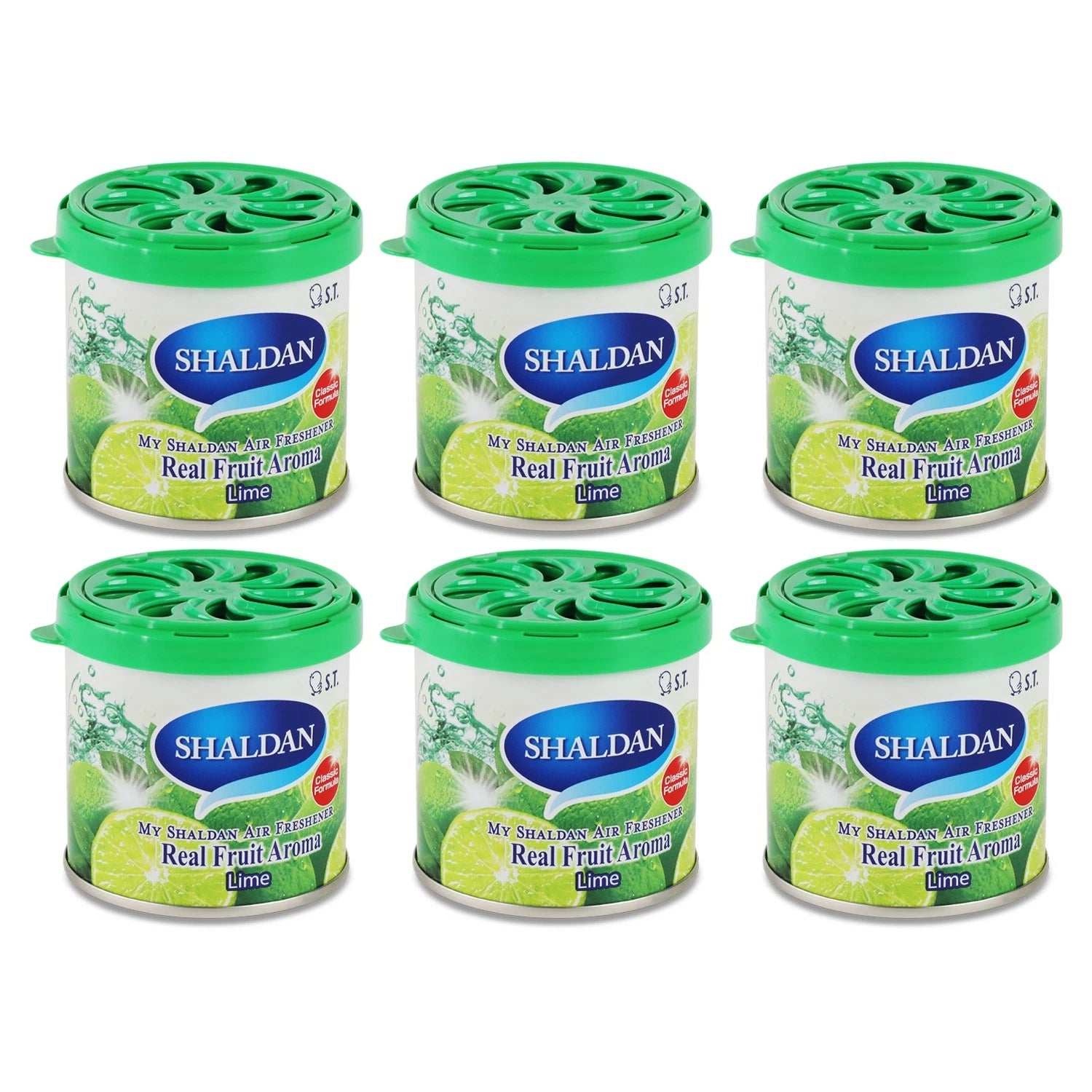 Set of 6 My Shaldan 80g Lime Limonene Gel Air Fresheners
