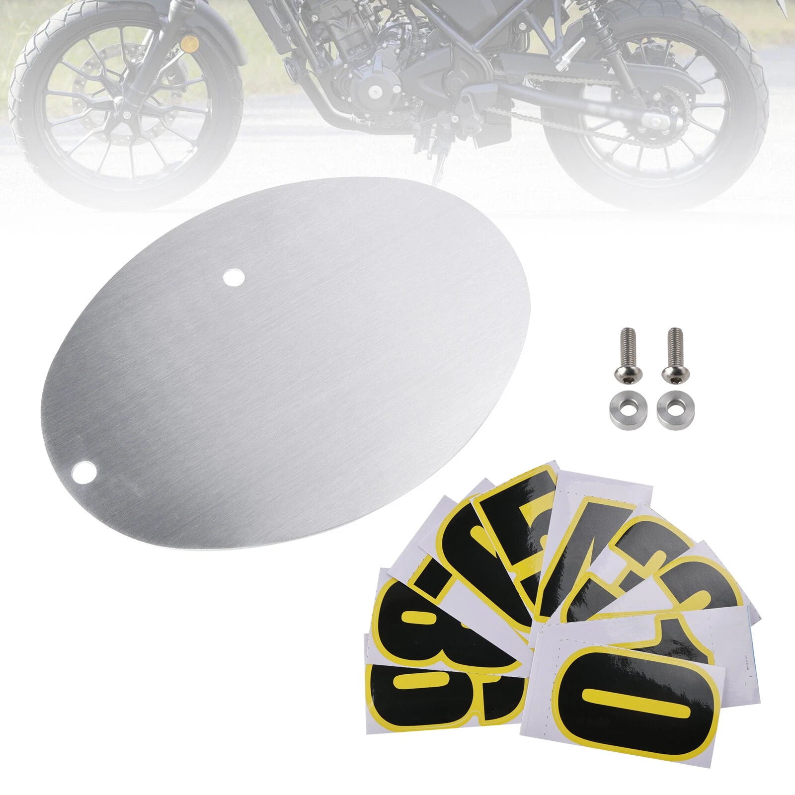 Custom Oval License Plate for Universal Motorcycle (T9)