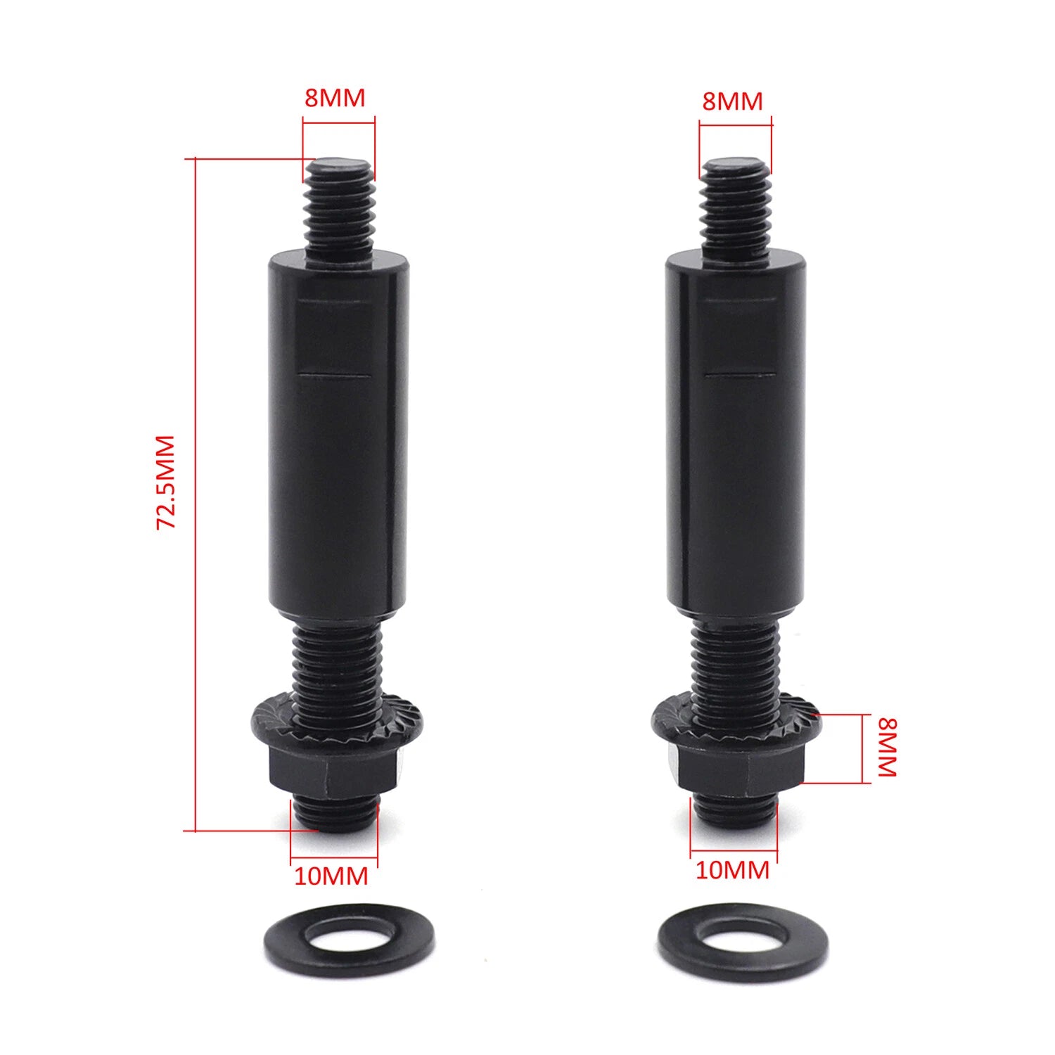 1-1/2" Raised Mirror Adapters for Ducati (Clockwise & Counter-Clockwise)