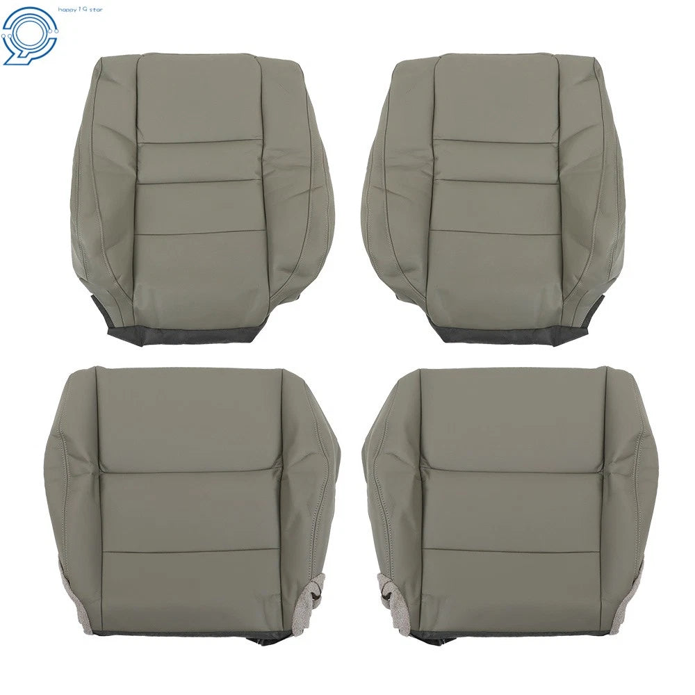 Set of 2 Gray Leather Seat Covers for Honda Accord (2008–2012)