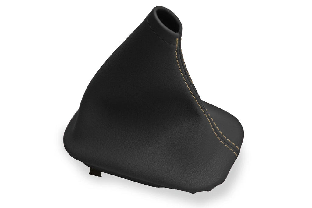 Leather Manual Shift Boot Cover for BMW E28 (1982–1988) Beige Stitch