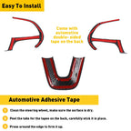 Carbon Fiber Steering Wheel Trim for Dodge Challenger Charger (2015–2023)