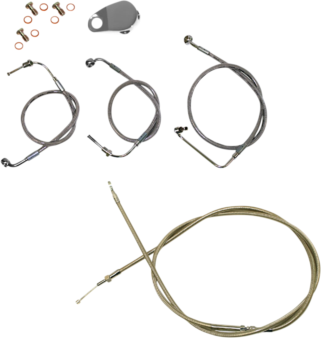 Handlebar Cable/Brake Line Kit for LA Choppers (18" - 20" Ape Hanger)