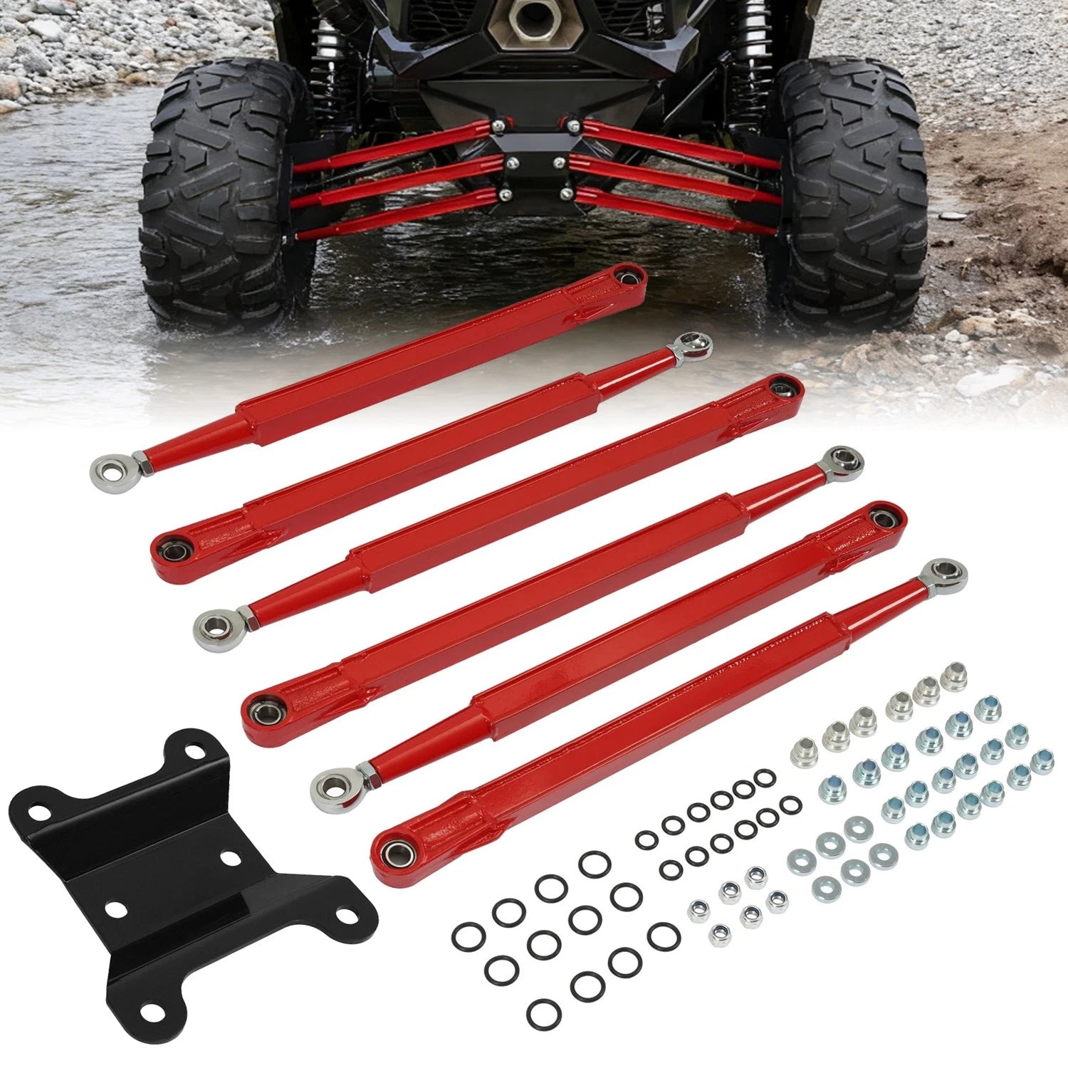 Rear Radius Arms for Can-Am Maverick X3 (2017–2023) Powder Coated