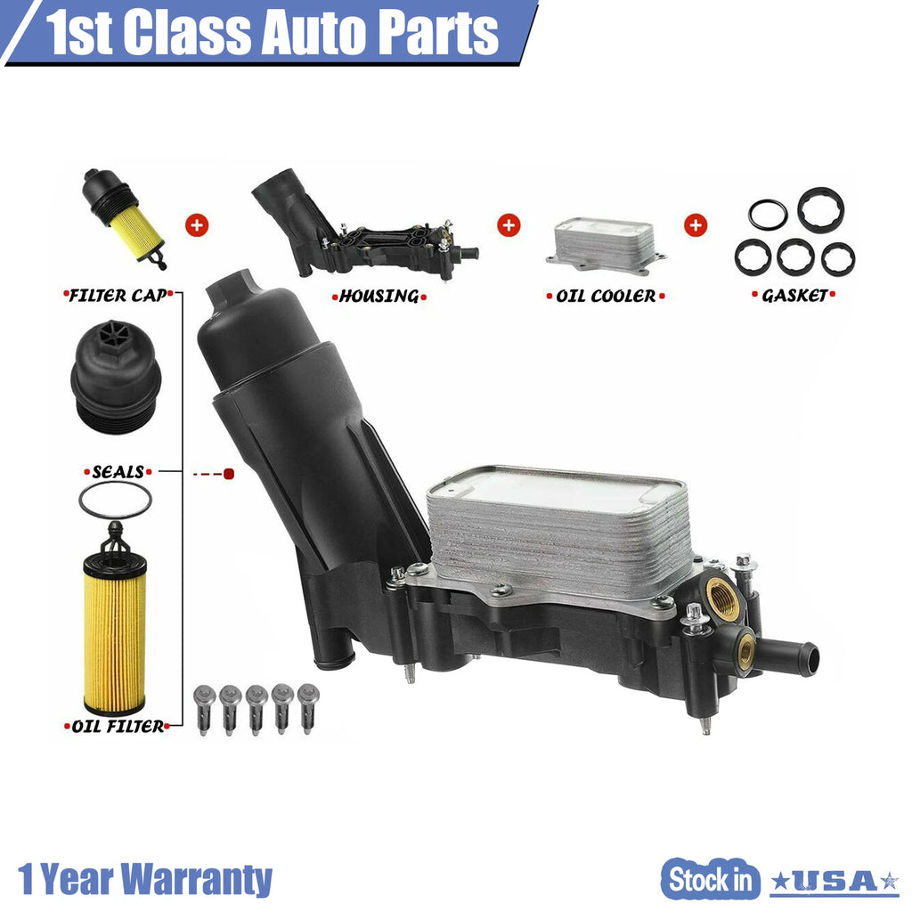Oil Filter Housing Adapter with Gaskets for Jeep Chrysler Dodge Journey (2014–2017)