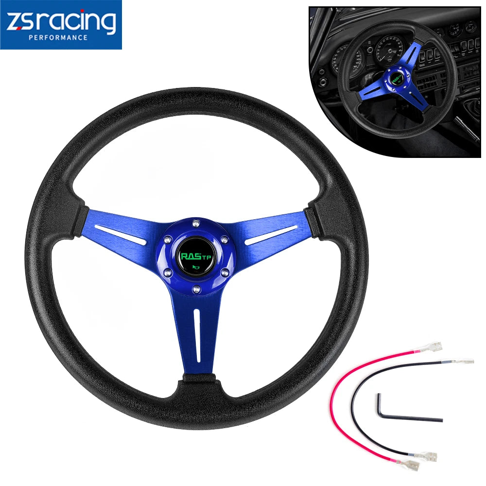 340mm Blue Steering Wheel for Yamaha EZGO Club Car (Universal)