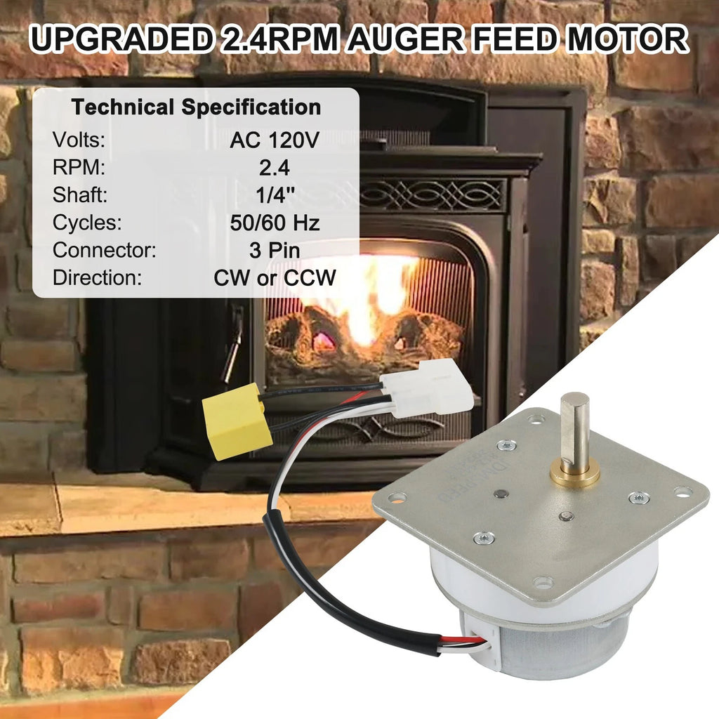 Auger Feed Motor for Quadrafire & Heatilator Pellet Stove
