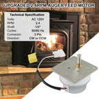Auger Feed Motor for Quadrafire & Heatilator Pellet Stove