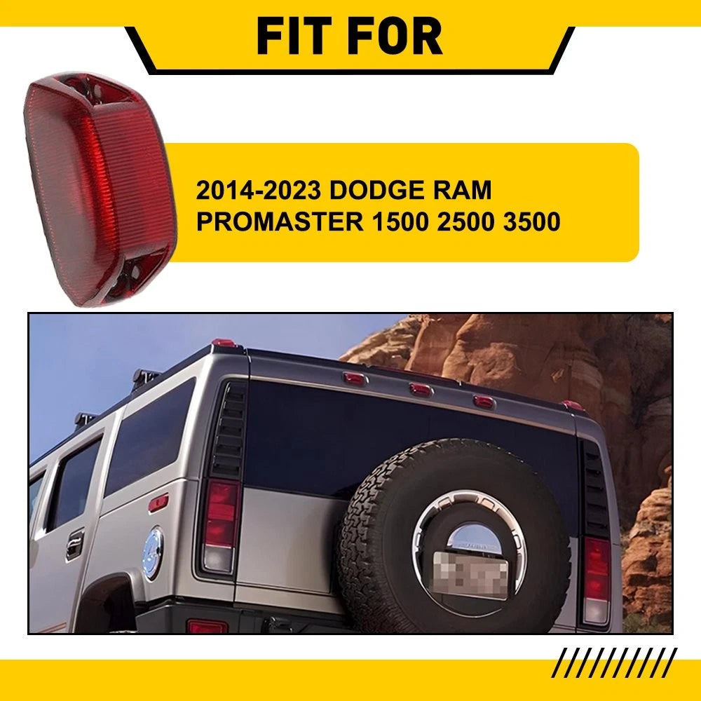 Set of 2 Amber Red Cab Roof Running Light Covers for Dodge Ram Promaster (2014–2023)