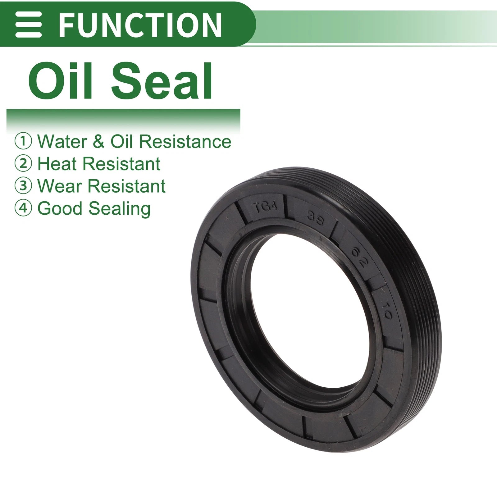 Set of 5 Oil Seals NBR Rubber 38x62x10mm for High Pressure