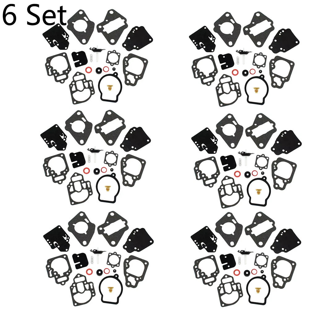 Set of 6 Carburetor Rebuild Kits for Mercury Mariner 6-25HP (1990–2000) 1395-97611 18-7212