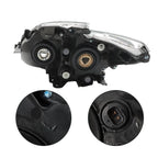 Set of 2 Black Halogen Headlights for Toyota Prius (2012–2015)