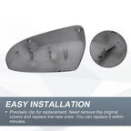Set of 2 Rearview Mirror Cover Caps Gloss Black for Nissan Sentra (2007–2012)