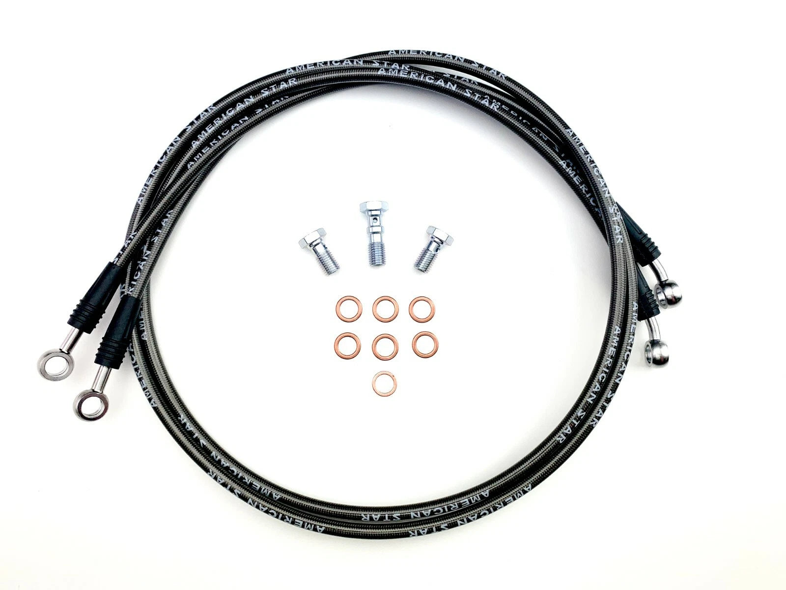 Dual Front Brake Lines for Yamaha YFZ450 (2004–2023) - Stainless Steel