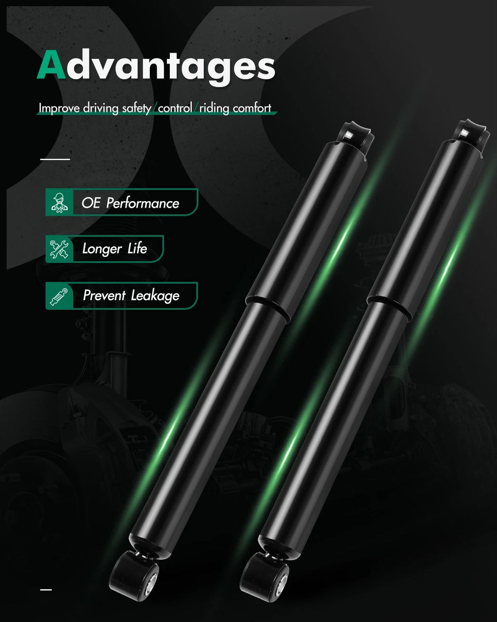 Rear Pair Shocks & Struts for Mitsubishi Montero Sport (2000–2004)