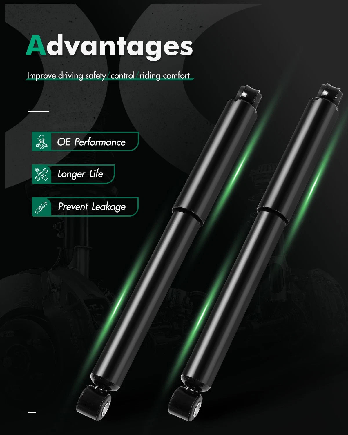 Rear Pair Shocks & Struts for Mitsubishi Montero Sport (2000–2004)