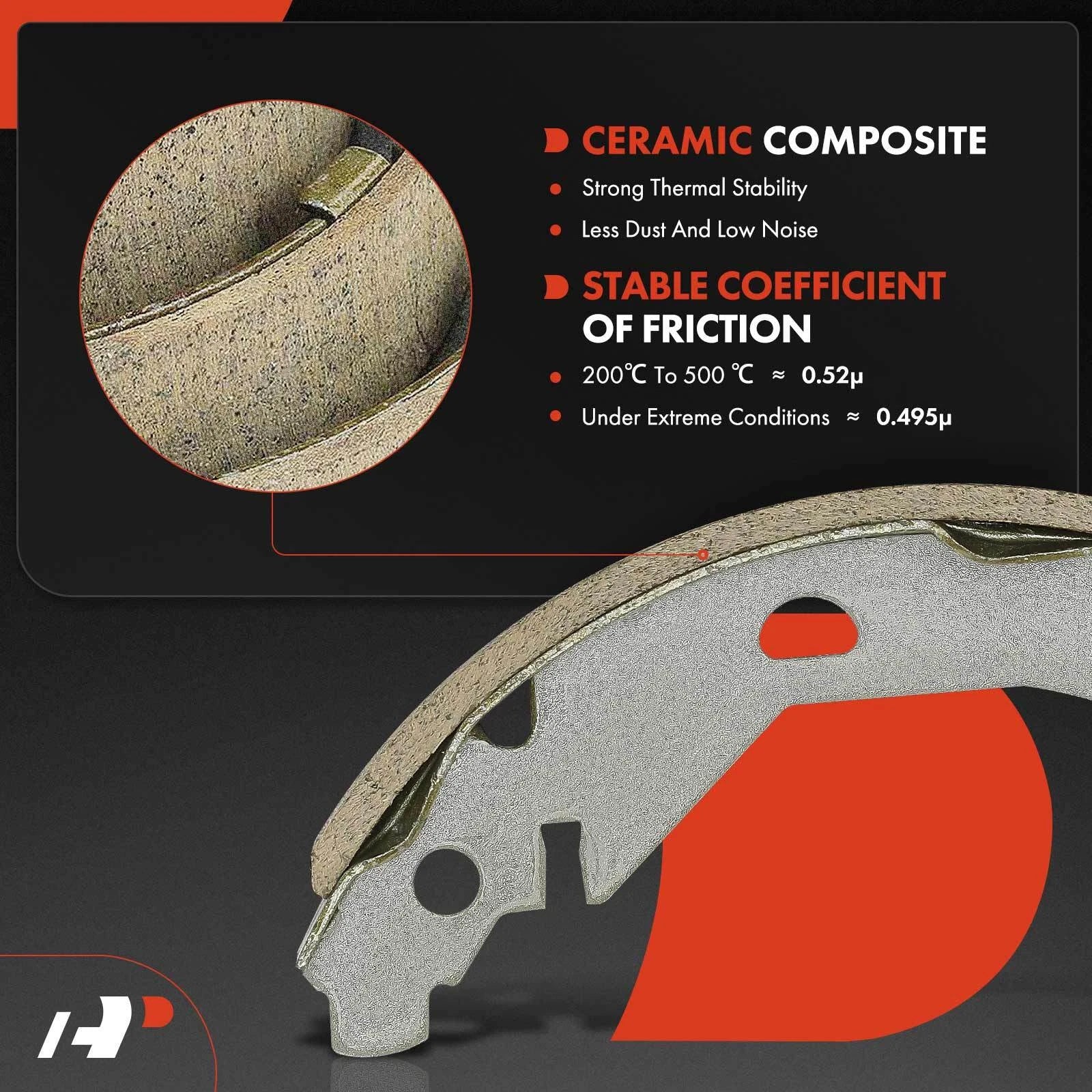 Set of 2 Brake Drums with Ceramic Brake Shoes for Chevrolet Cobalt HHR (2006–2008)