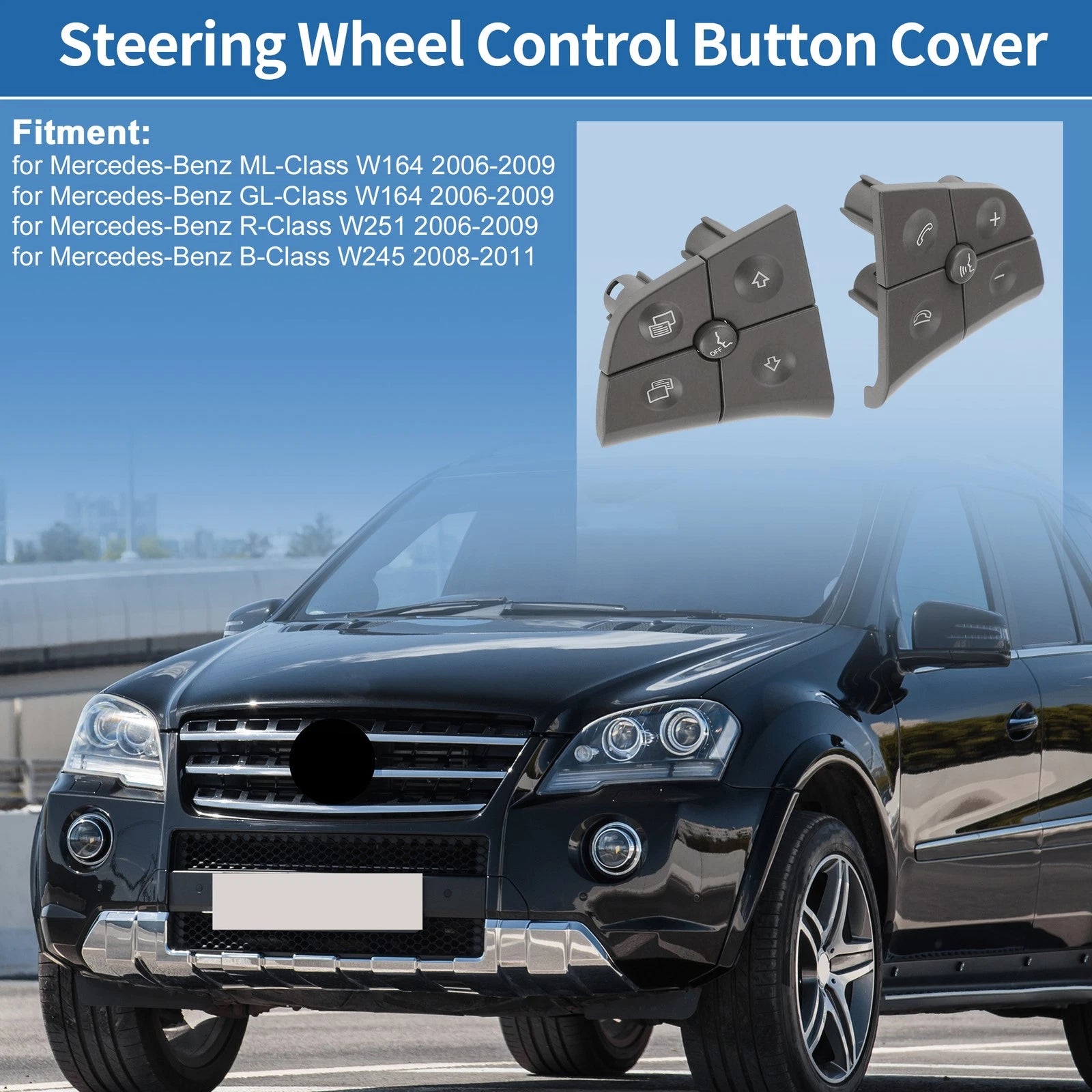 Steering Wheel Button Set of 10 for Mercedes-Benz (No. 1648207910)