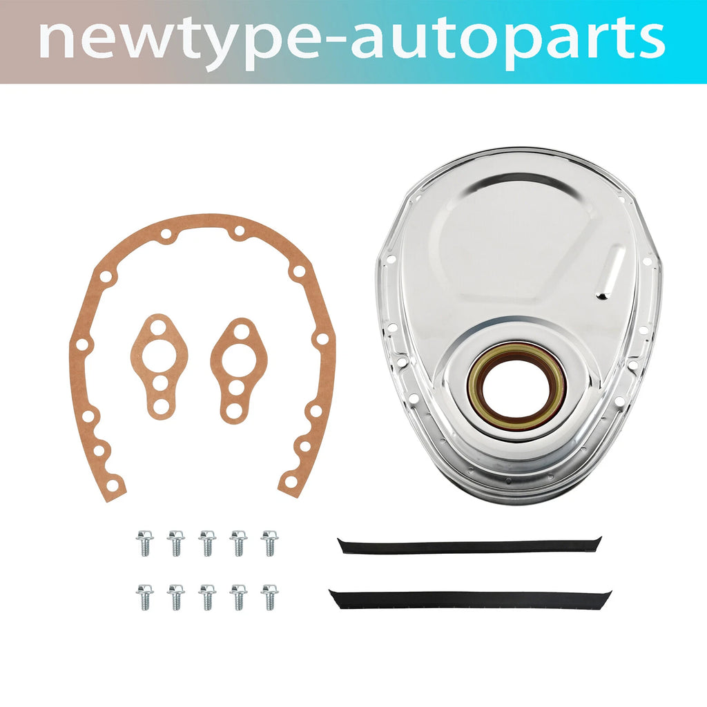Chrome Timing Chain Cover for SB Chevy V8 283 327 350 383 400 (1960–2002)