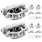 Pair Front Brake Calipers w/Brackets for Ford F-250 F-350 Super Duty (2005–2012)