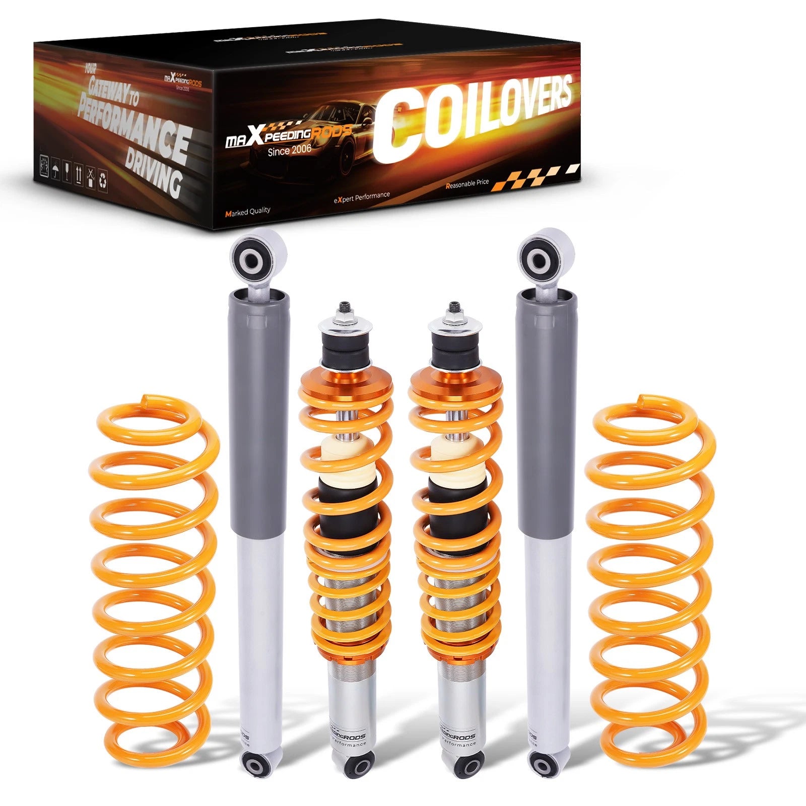 Set of 4 Front Rear Shocks Strut & Coil Spring Conversion for Navigator (1998-2002)