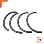 3" Matte Black Red Fender Flares for Nissan Navara D23 (2021-2023)