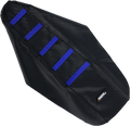 Ribbed Seat Cover for Yamaha YZ85 (2002–2021) - Black/Blue Ribs