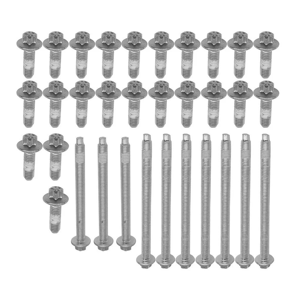 33 Pcs Engine Oil Pan Bolt Set for BMW E82 E87 E90 F20 (OEM Number)