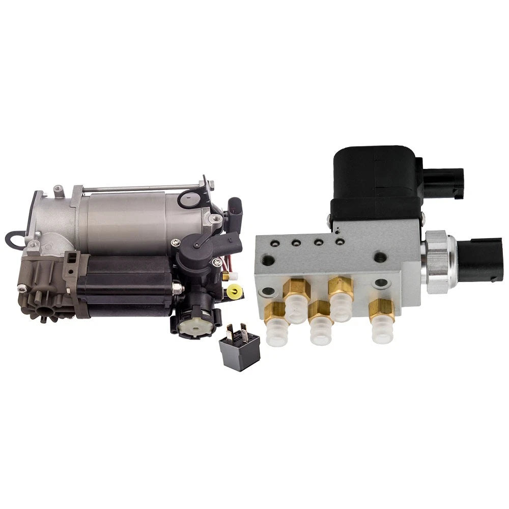 Air Suspension Compressor and Valve Control Block Set for Mercedes Benz CLS (2005-2010)